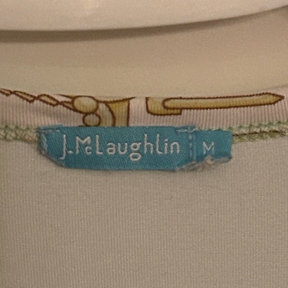 Chic J. McLaughlin Women's Mint Green & Blue Top, size M - Picture 3 of 8